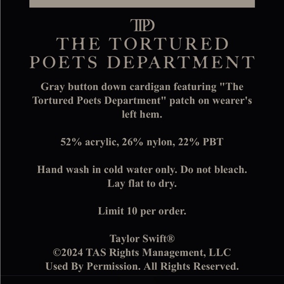 The Tortured Poets Department Sweater - Picture 4 of 5